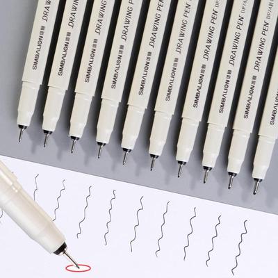Penna a punta fine Simbalion Leone per Arte Studentesca, Pittura, Design Anime e Disegno a Linee D74