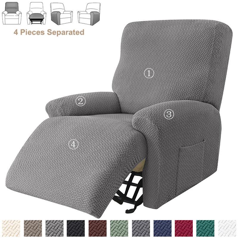 Jacquard Stretch Recliner Sofa Covers Elastic Split Armchair Chair Cover Non-Slip Chairs Slipcovers For Living Room
