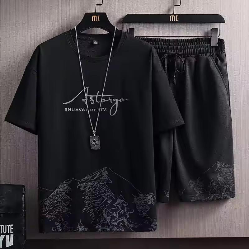 Summer Quick Drying Men's Sets Fashion Tracksuits Casual Breathable Short Sleeve 3D Printed Sports T-shirt+Shorts Basketball Set