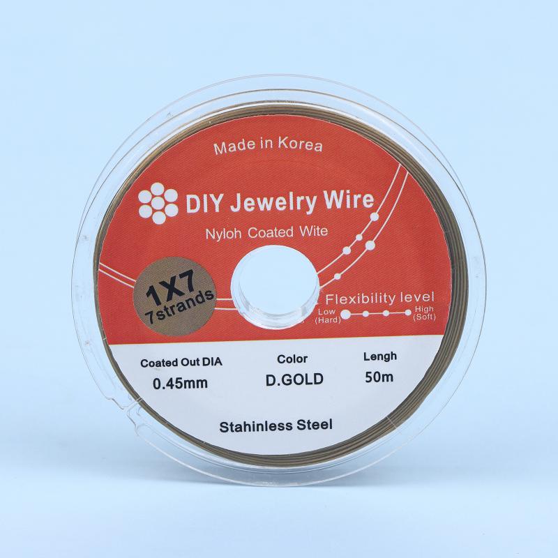50Meter/Roll 0.3/0.38/0.5/0.6Mm Rhodium Gold Color Stainless Steel Beading Wire For Jewelry Making Diy Bracelet Findings