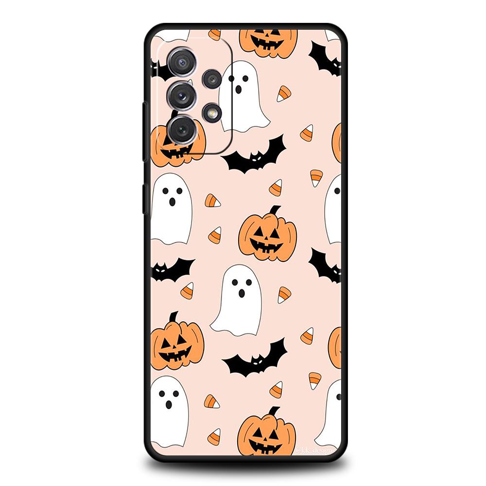 Leaves Fall Fox Pumpkin Case For Samsung Galaxy A24 A12 A14 A32 A50 A70 A20E A20S A10S A22 A30 A40 A34 A54 A42 A52 5G A72 Cover