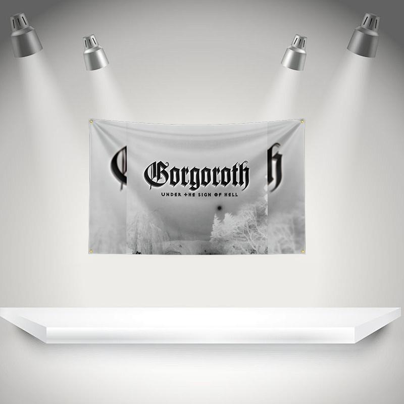B-borgoroth Flag Rock Music Band Banner HD Printing Tapestry Exhibition, Music Band Fans, Garage Decor