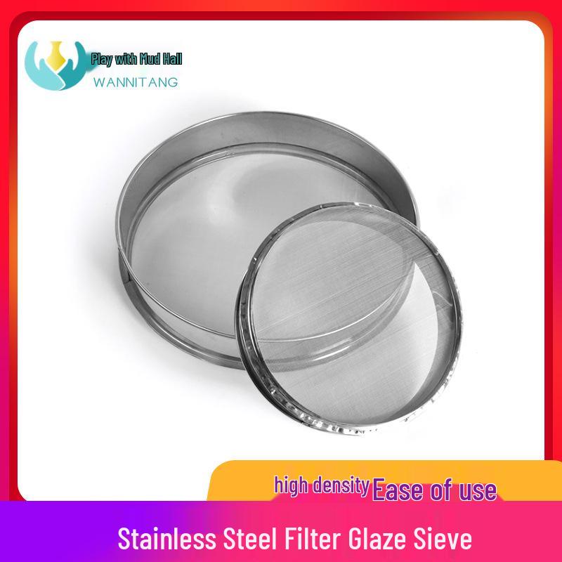 

Ceramic Glaze Sieve Filter Mesh - Glaze and Pigment Sifting Tool Small 80 mesh [10cm] filter sieve