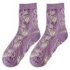 Womens Cotton Socks, 1 Pair Womens Fun Novelty Crew Colorful Patterns Soft Breathable Fashion Casual Socks