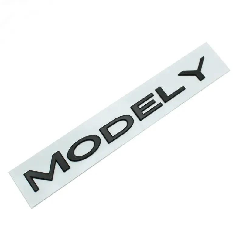 Original 3D ABS Letters Logo For Tesla MODEL 3 Y Car Rear Tailgate Trunk Emblem Badge Decal Stickers Auto Styling Accessories