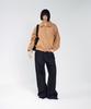 Vivabrown 85-Viva142 Softy Collar Blouson Suede Jacket Camel