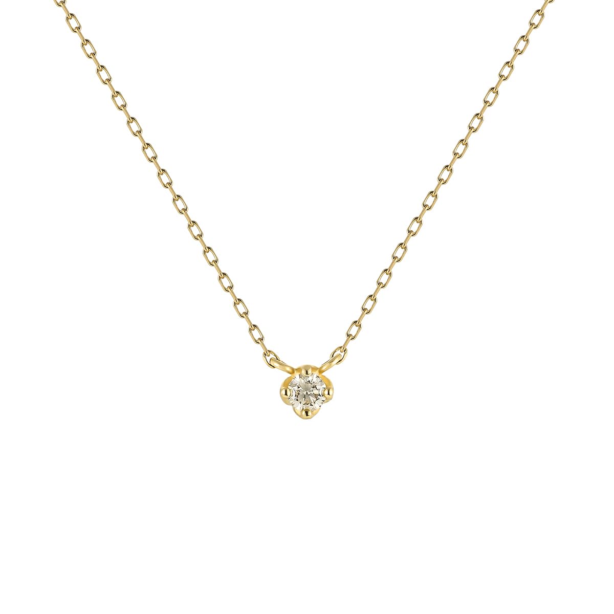 

Official April Birthstone K10 Yellow Gold Solitaire Diamond Birthday Gift for Includes Jewelry 112536123019 4℃ Necklace, Women, Case,