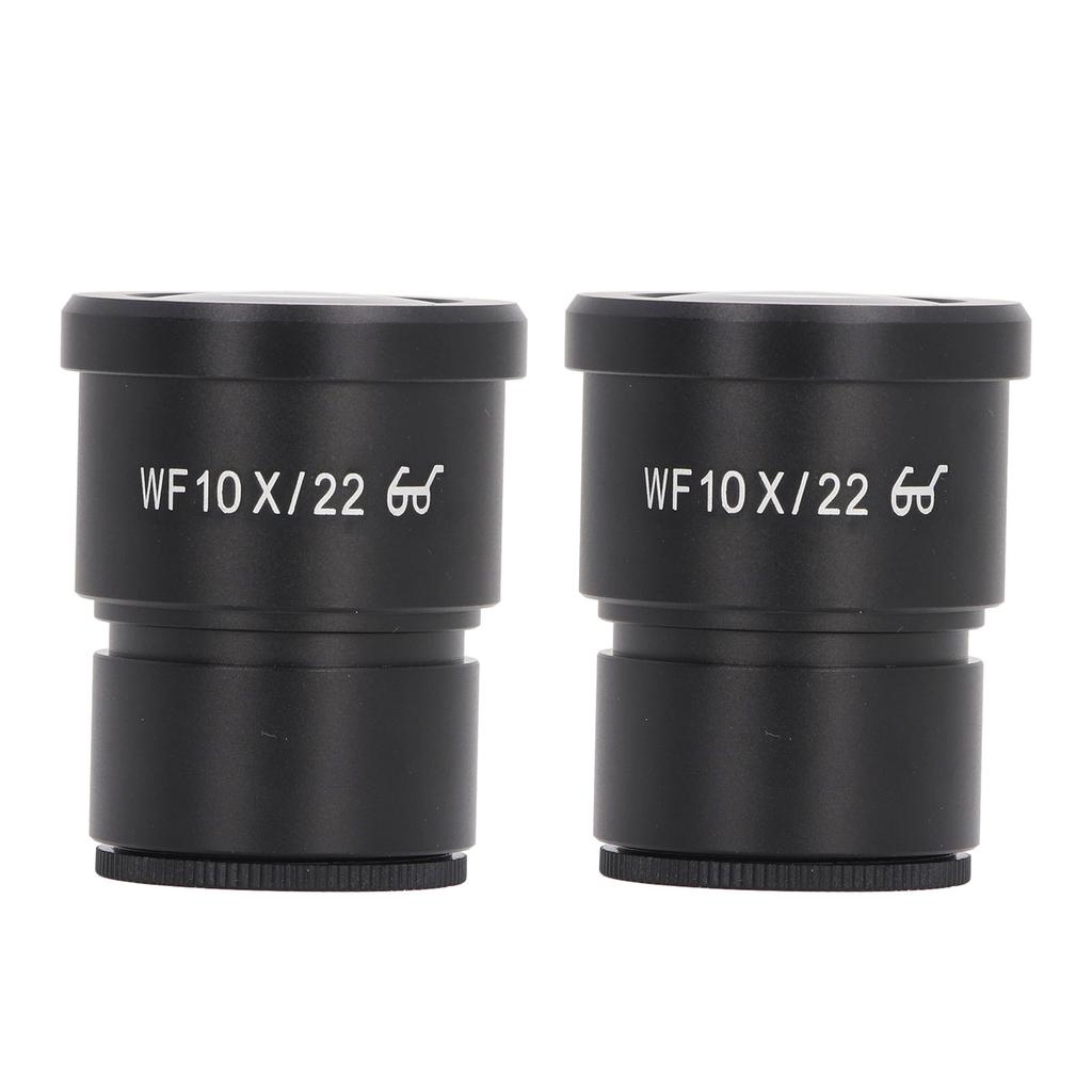 2 Stück Mikroskop-Okular 10X Aluminiumlegierung Weitwinkel Biologisches Okular 22mm Augenabstand 30mm Einbaumaß