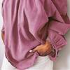 Party Top Autumn Winter Solid Color Women Blouse Pleated Off Shoulder Long Sleeve