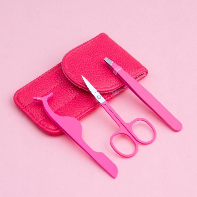3Pcs Eyebrow Hair Removal Tweezers Stainless Steel Eyelash Clip Professional Lash Tweezer Set Eyebrow Forceps Tip Makeup Tools