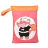Special Offer Promotion Series 25*35cm Carton Wet Bags Polyester Waterproof Swimsuit Bag Double Pocket Baby Diaper Dry Wet Bag