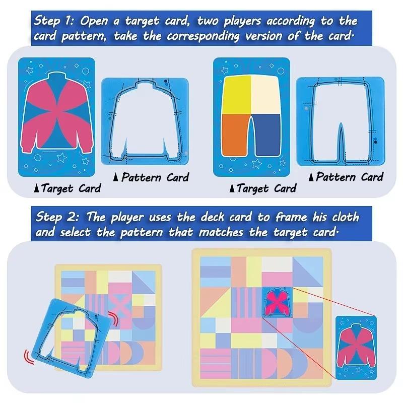 Tailor Master, Children's Educational Thinking Concentration Training Toy Graphic, Color Matching Double Battl E Table Game