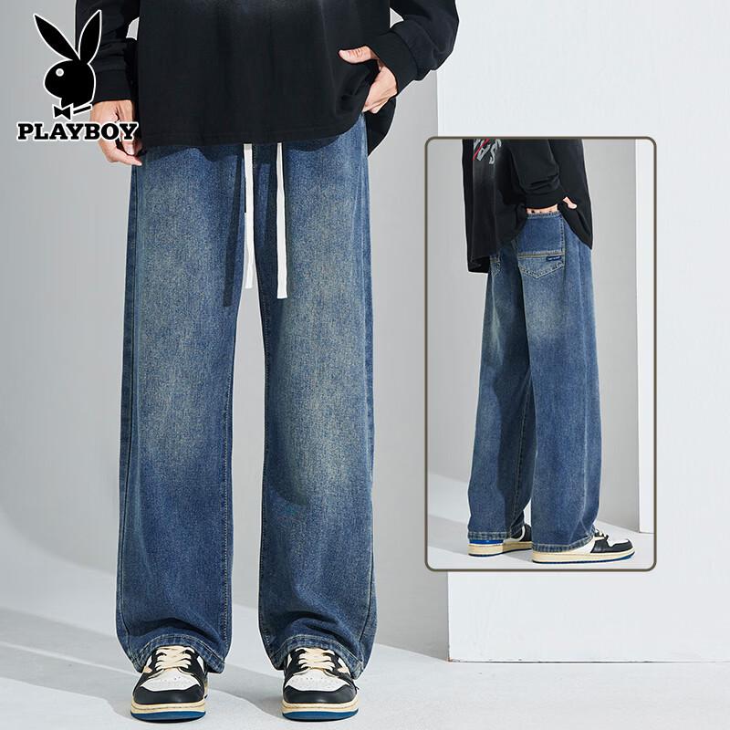 PLAYBOY Men s Loose Straight-Leg Jeans 3XL
