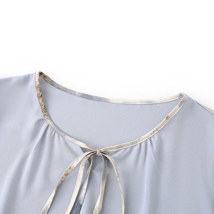 Mom's Retro Summer Chiffon Dress: 2026 Slim-Fit Two-Piece Style
