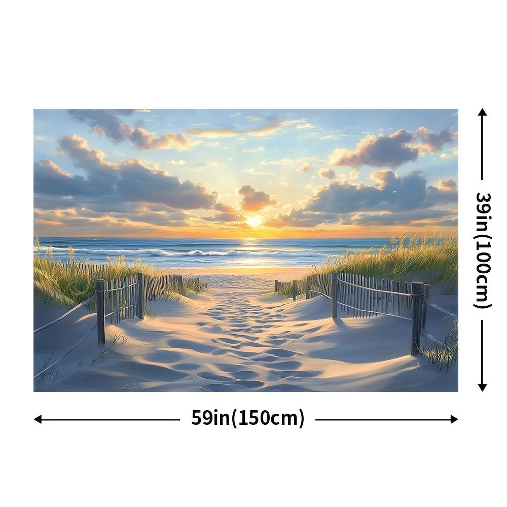 1 piece, tropical beach background photo, ocean beach landscape, suitable for indoor and outdoor decoration