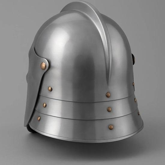 Skull Face Viking Helmet with Golden Sabretooth Tusks Medieval Fantasy Warrior Armor Gothic Cosplay LARP Battle Helmet