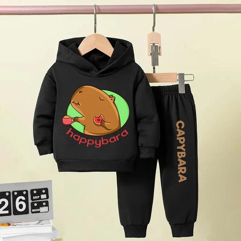 Capybara Capibara Hoodie Set Autumn Boys Girls Niche Design High-end Comfortable Hoodie Set