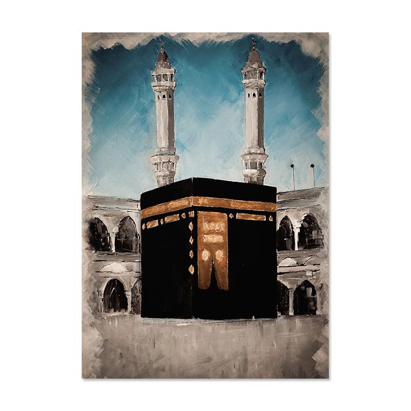 Islamic Canvas Al Aqsa Mosque Muslim Posters Canvas Painting Wall Art Print Pictures Bedroom Living Room Interior Home Decor