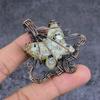 Moonstone Handmade Copper Wire Wrap Jewelry Pendant 2.36" T5j62