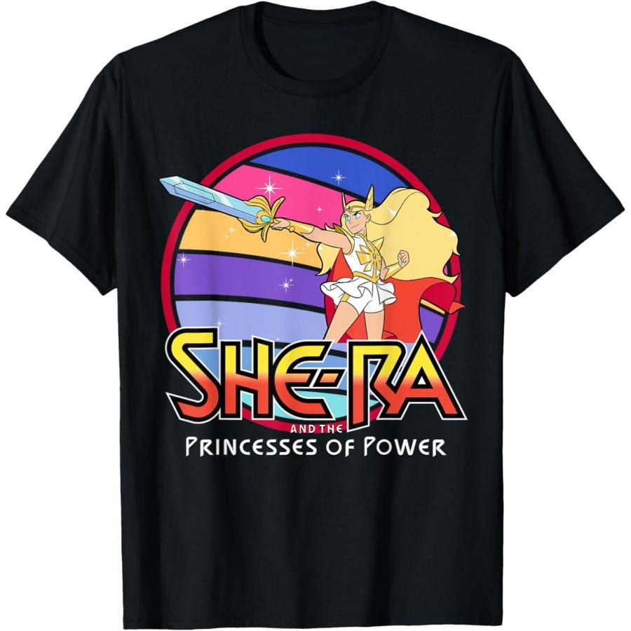 She-Ra And The Princess of Power Rainbow T-Shirt S чёрный
