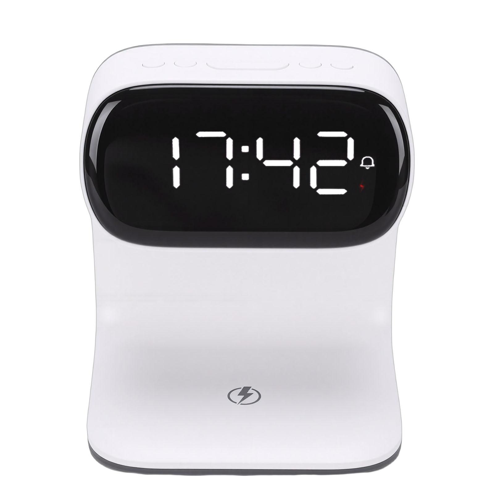

Digital Alarm Clock with Wireless Fast Charging Station 15W Touch Smart Lamp 3 Colors Nightlight for Living Room Bedside