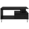 Coffee Table Black Oak Look 90 x 49 x 45 cm Wood Based Material