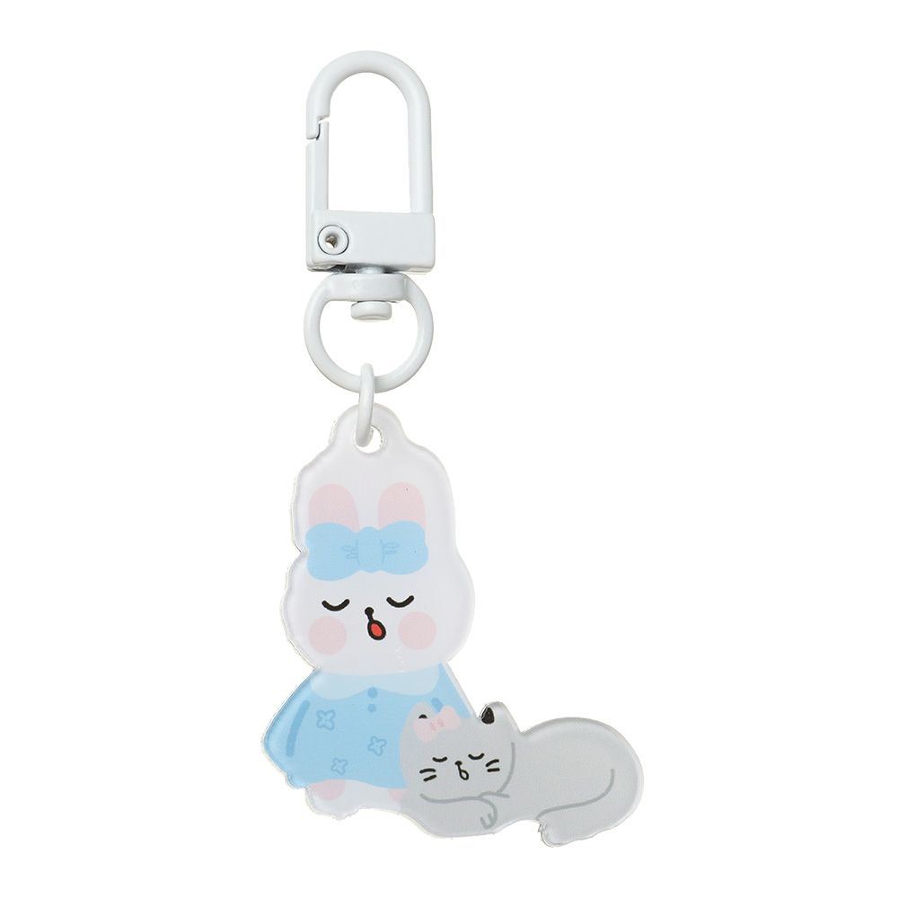 Fashion Jewelry Acrylic Phone Chain Bag Pendant Rabbit Cat Bear Keyring Keychains