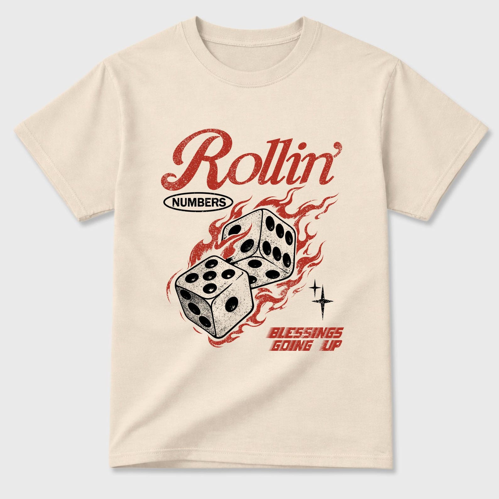 Rollin Numbers graphic tee. Streetwear Brand Graphic T-Shirt. 4s Brick After Brick 2XL