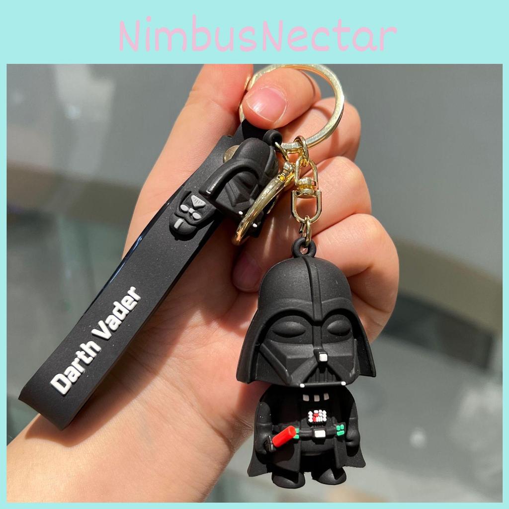 Adorable Cartoon Darth Vader Car Keychain Cute Pvc Soft Pendant Key Accessory