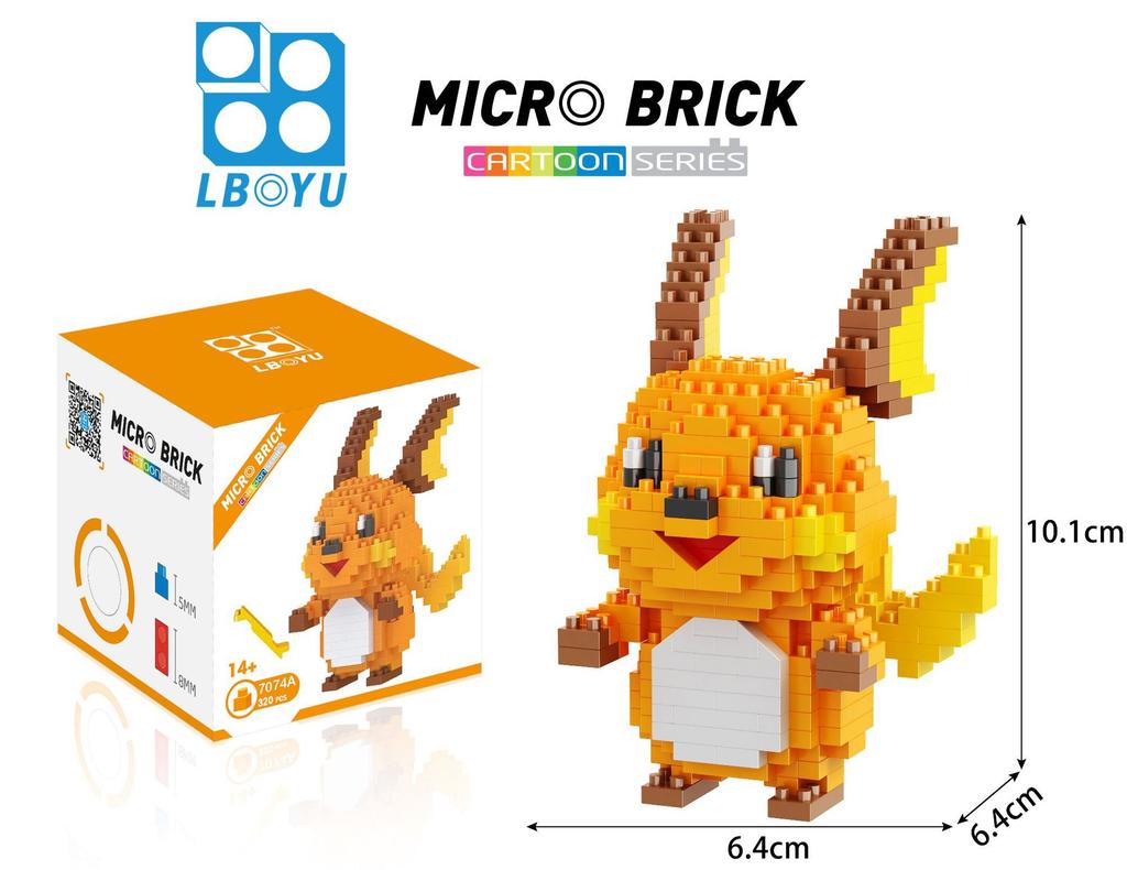 Pokemon Mikro-Bausteine LBOYU Pummeluff Gengar Hydropi Plinfa Raichu Bisasam Pikachu Mini-Ziegel-Figuren Spielzeug Für Kinder
