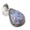 Natural Dendrite Opal Gemstone 925 Sterling Silver Jewelry Pendant 2.25" ETC-14253