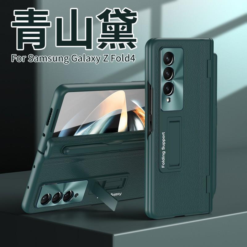 Magnetic Flip Case With Stylus Slot Kickstand Galaxy Z Fold8 Fold7 Fold6 Shockproof PU Leather Cover