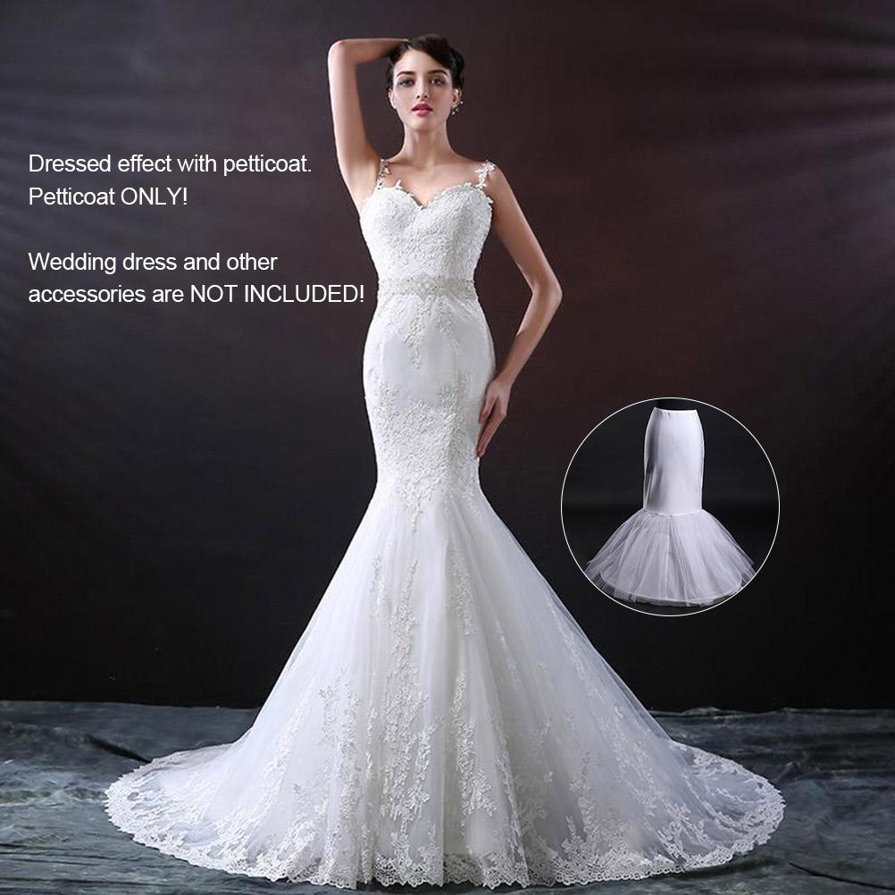 Düğün Elbisesi için Çember Kemikli Elastikli Deniz Kızı Polyester Jeton