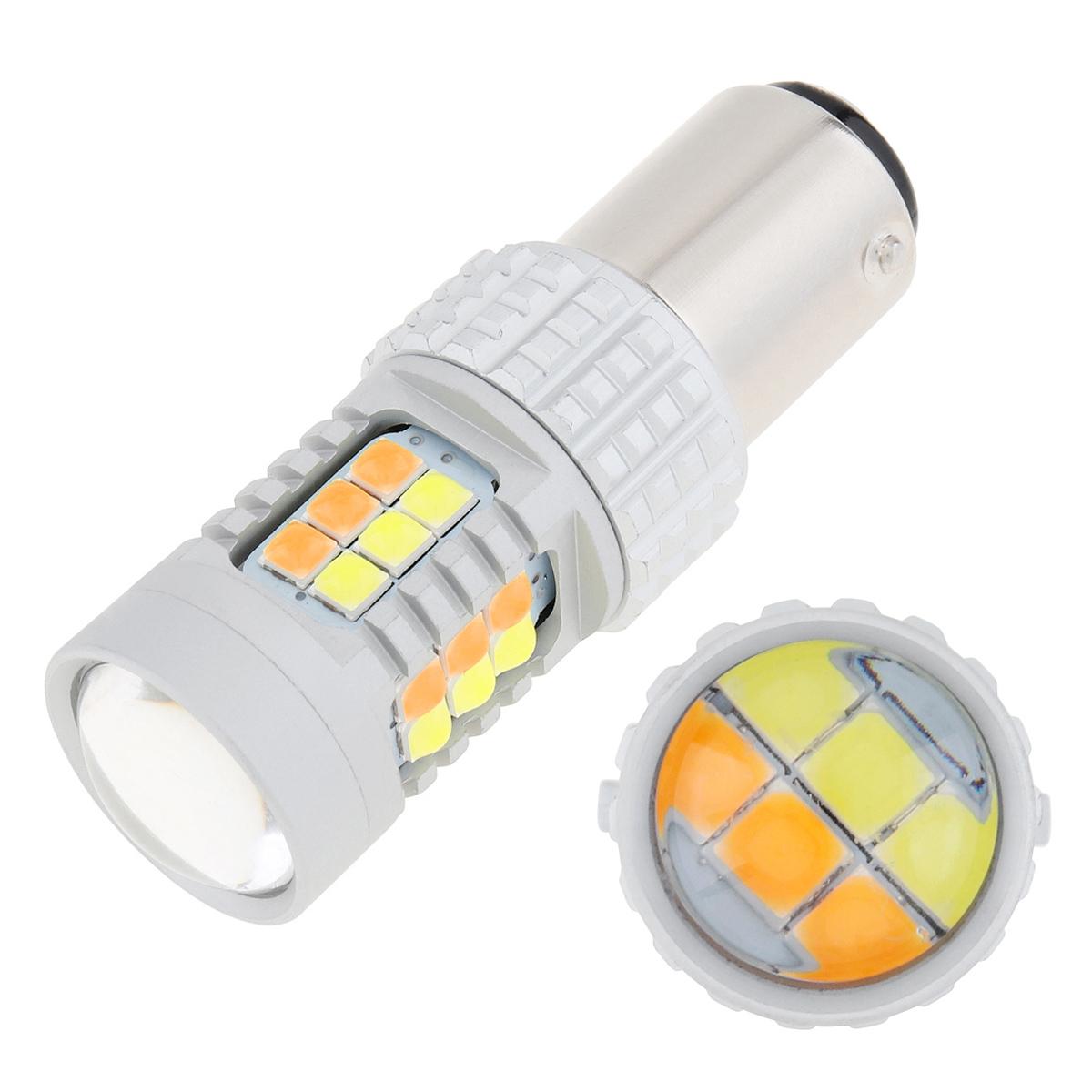 

Car LED Turn Signal Light 20W Super Bright Canbus 1157 7443 3157 White + Yellow Brake Lamp DRL Light 1157