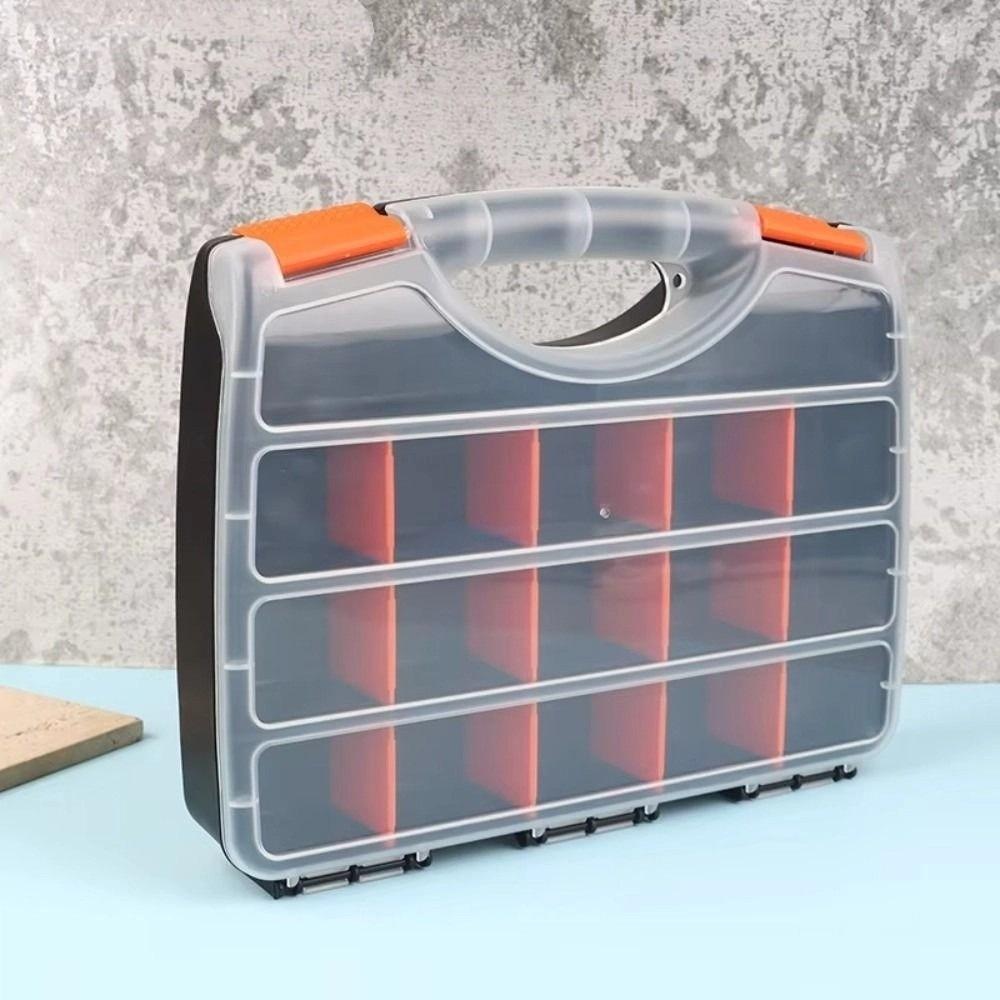 Kunststoff Schrauben Aufbewahrungsbox 15 Fächer Hardwareteile Aufbewahrungskoffer Werkzeugkasten Organizer Schraubendreher