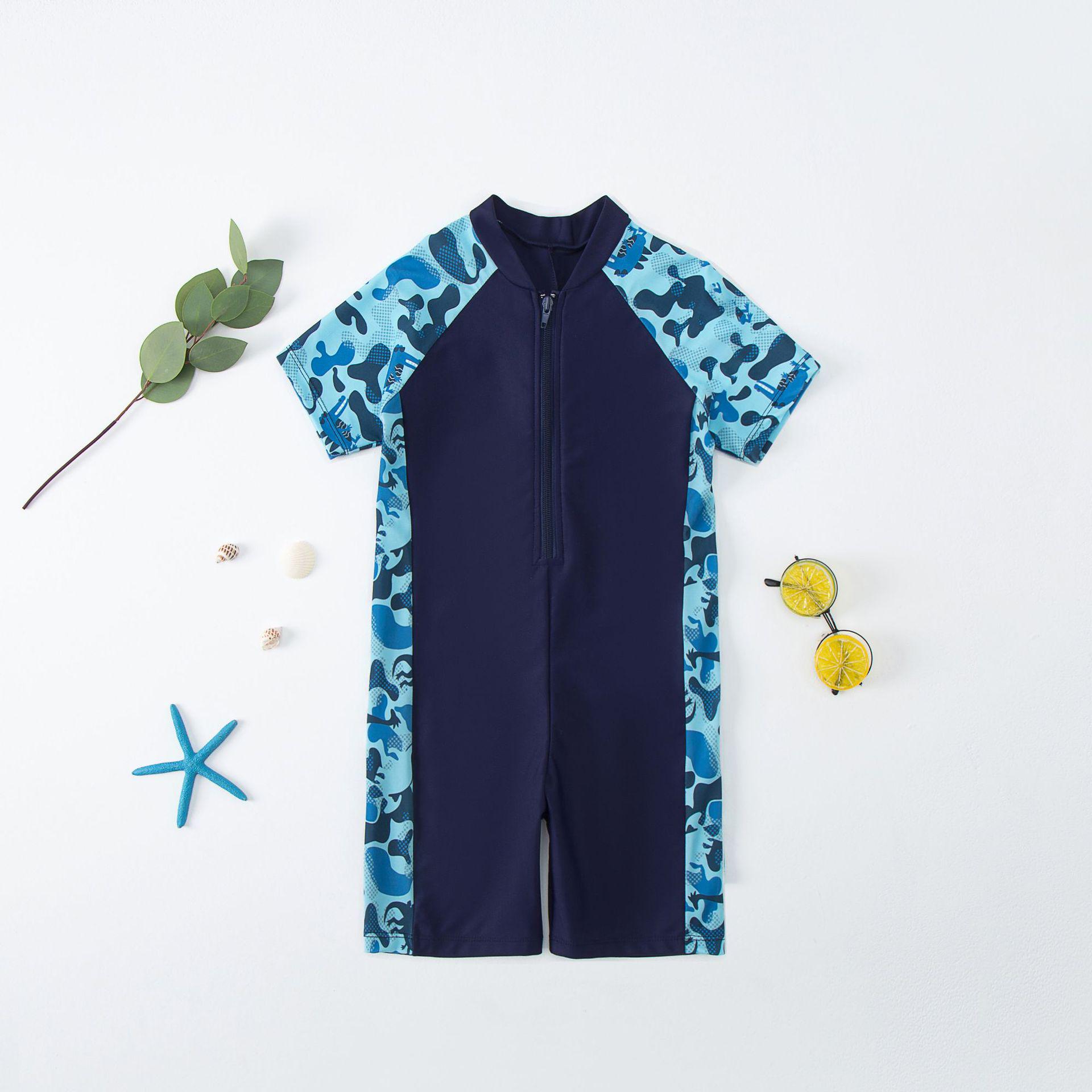 

Детский быстросохнущий цельный купальник для мальчиков и девочек - новый корейский стиль для купания в горячих источниках, средние и большие размеры XL 100-110cm