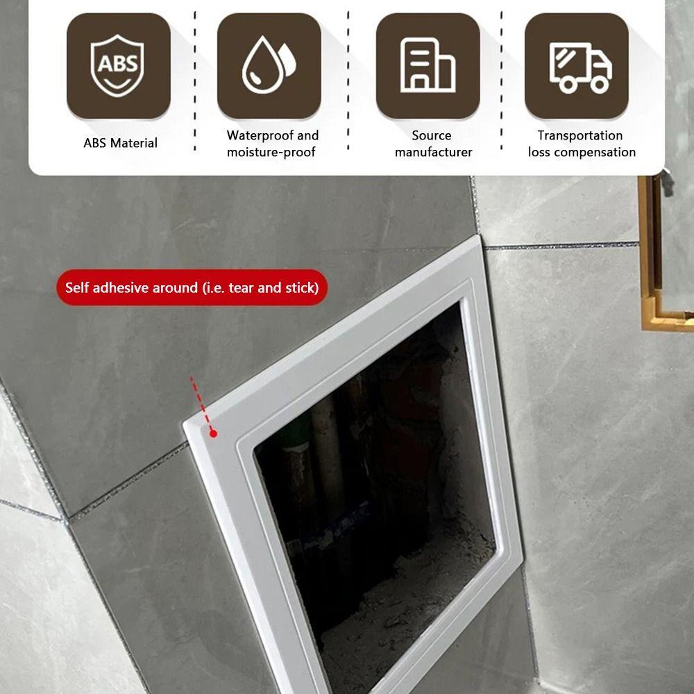 Inspektionsklappe Selbstklebend Zugangspanel Tür Weißer Kunststoff Inspektionsloch Abnehmbar Scharniert Zugangsluke Türen Wand Decke