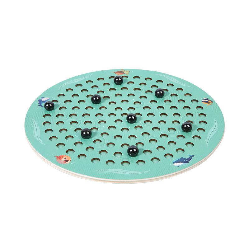 Children s magnetic battle collision chess game, stepping on lightning magnetic induction collision parent-child interactive desktop educational toys Round Thunder Chess