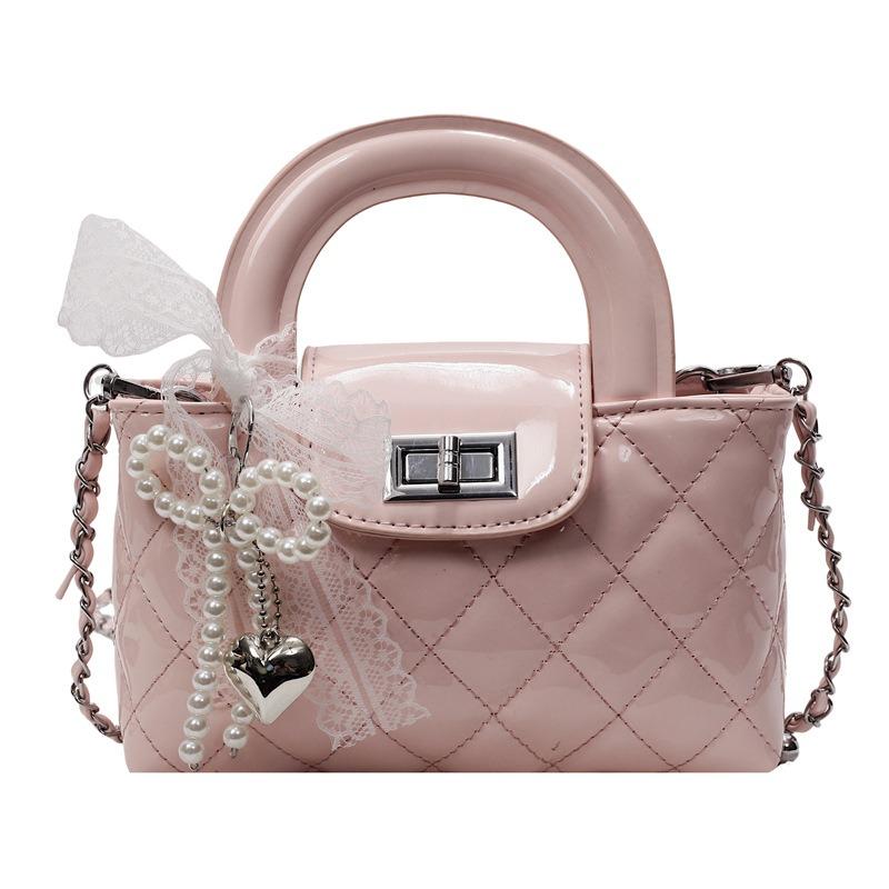 Niche diamond chain bag women's new spring and summer fashion portable commuter shoulder crossbody small square bag