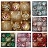 Festive 8cm Christmas Snow Ball Ornaments for Tree Decoration Holiday Party Seasonal Decor