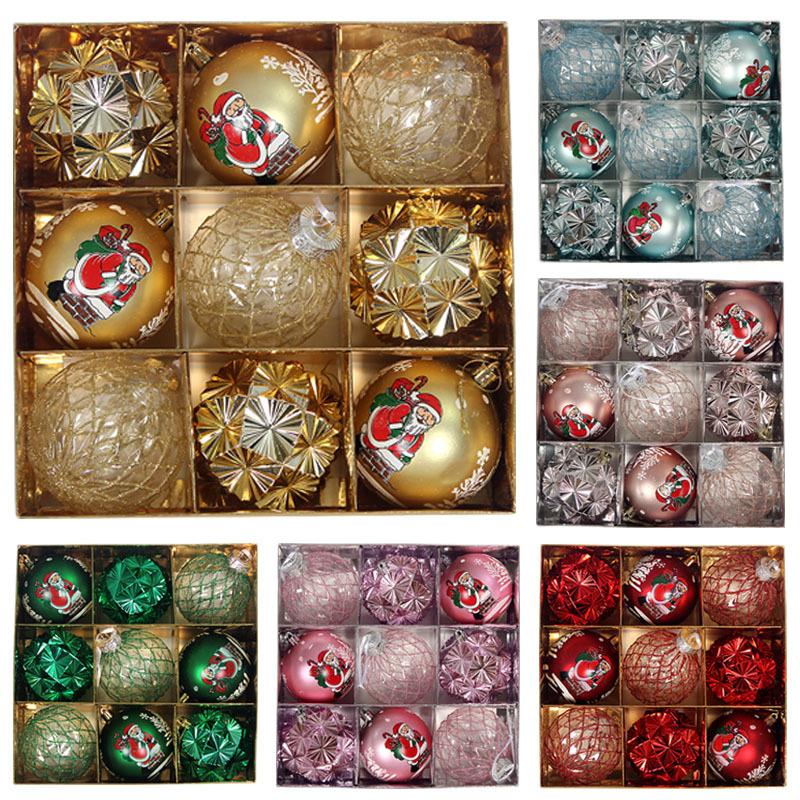 Festive 8cm Christmas Snow Ball Ornaments for Tree Decoration Holiday Party Seasonal Decor