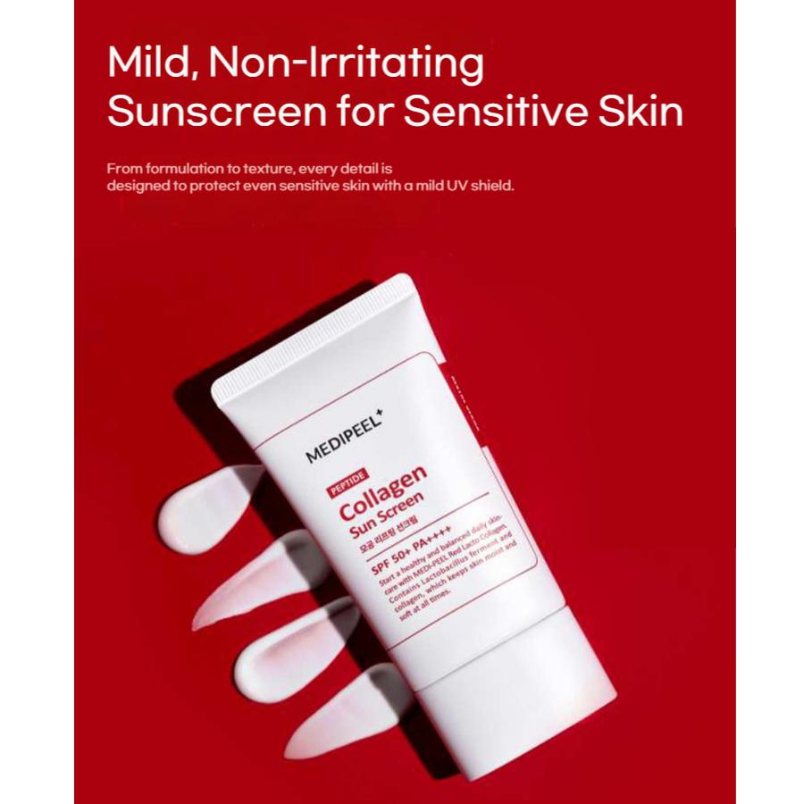 MEDI-PEEL Red Lacto Collagen Cremă de Soare pentru Liftingul Porilor SPF50+ PA++++ 50g