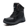 Autumn and Winter Tactical Boots Outdoor Hiking Hiking Shoes Desert Boots High Top Wear-resistant Cowhide Velvet High Top Boots