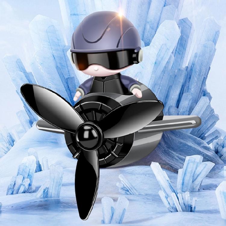 Car Interior Dashboard Decoration Ornament Scent Enhancer, Cute Pilot Model With Active Propeller Vent Mounted Freshener