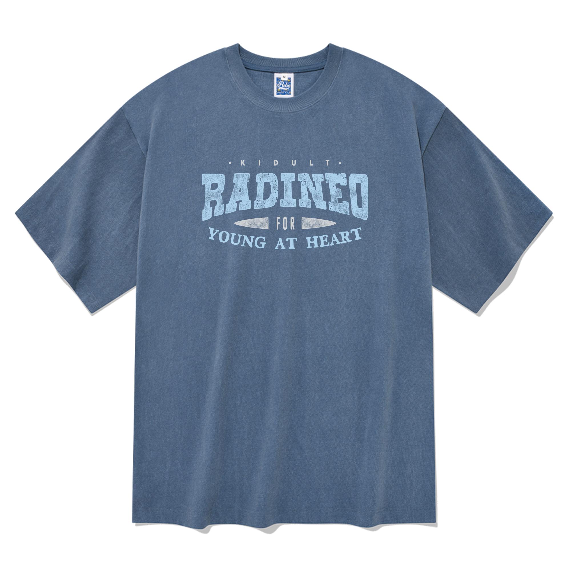 Radineo Vintage Logo Pigment Short Sleeve T-Shirt Blue L