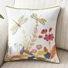Butterfly Cushion Cover 45x45cm Floral Country Style Pillow Cover Cotton Embroidery Suqare Home Decoration for Living Room