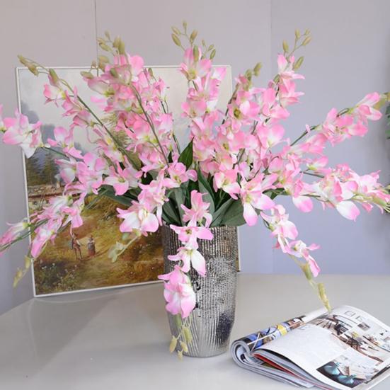 Artificial Fake Orchid Flower Plant Home Office Wedding Party Decor Ornament