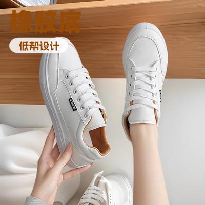 Trend Low-top Simple Little White Shoes Women's 2025 Spring New Light Leisure Student Sports Versatile Flat Baseplate Shoes Women