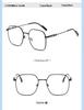 Metal Matte Glasses for Women - Built-in Blush, Prescription Compatible, Large Frames, Face Slimming Effect