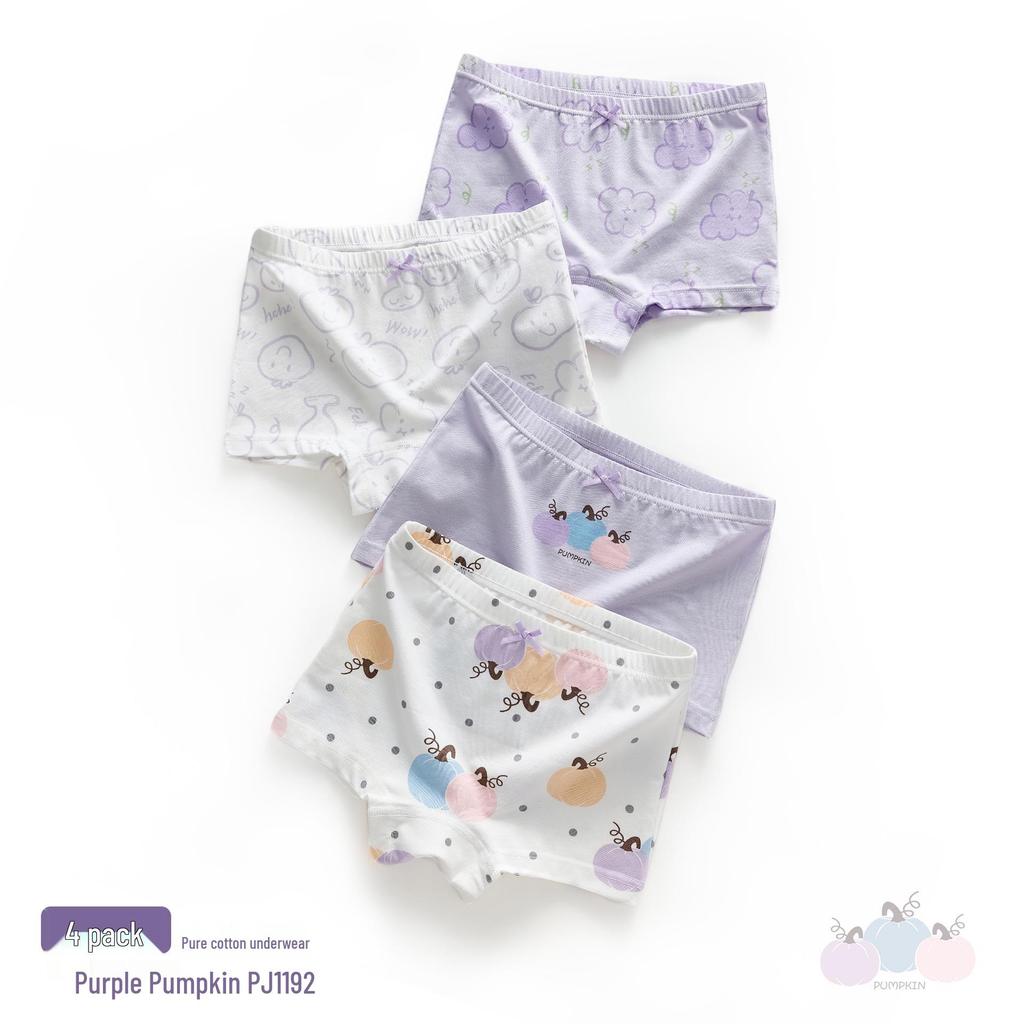 Girls' Antibacterial Pure Cotton Boxer Briefs - A-Grade Comfort for Kids